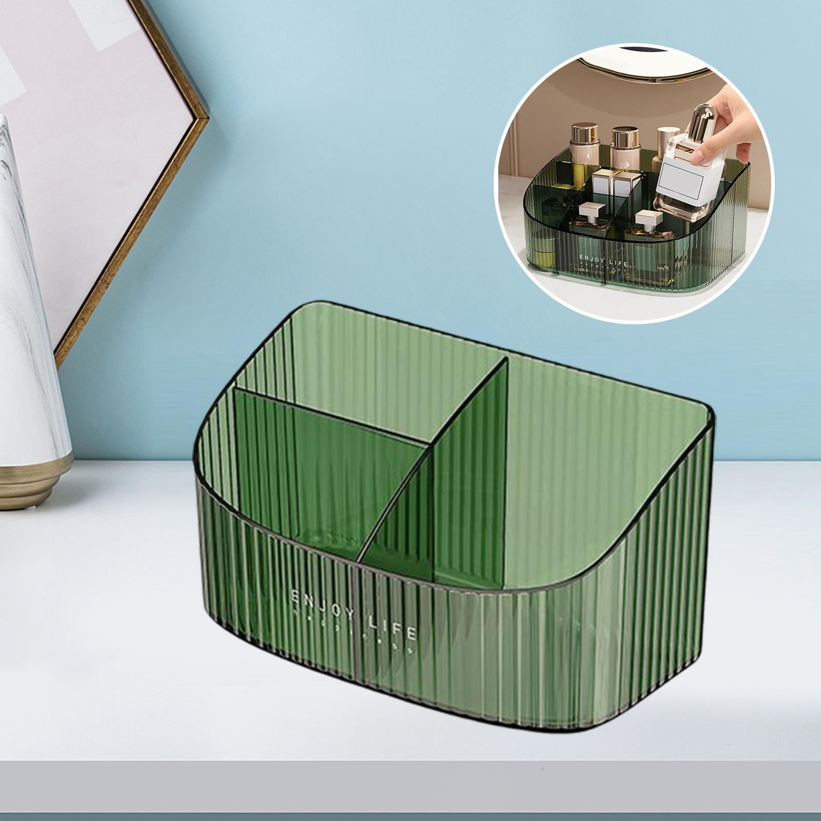 CozyBlock Large Modern Makeup Container Storage in Peacock Green, Cosmetic  Display Showcase Box, Dustproof Makeup Organizer, Portable Cosmetic