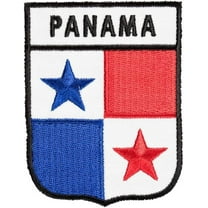 Panama Flag Shield Patch, Latin America Flag Patches
