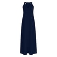 thumbnail image 5 of Shihyeh Women's Summer Maxi Dress Flowy V Neck Sleeveless Casual Beach Vacation Sundresses Boho Long Dress, 5 of 6