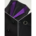 thumbnail image 5 of Men's Slim Fit 3 Piece Suit Set: Shawl Lapel Blazer Jacket, Vest & Pants - Formal Wedding Tuxedo, 5 of 6