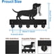 thumbnail image 2 of Perchero de pared de madera con forma de perro, 11,8 x 8 pulgadas, con 5 ganchos de aleación, para colgar la correa del perro y decorar la pared., 2 of 9