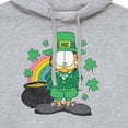 thumbnail image 3 of Garfield Rainbow Shamrocks - Men's Pullover Hooded Fleece Sweatshirt, 3 of 5