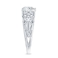 thumbnail image 3 of Certified Pear Lab Grown Diamond Filigree Engagement Ring, 0.6 Carat, EF-VS Quality, 925 Sterling Silver, US 4.00, 3 of 8