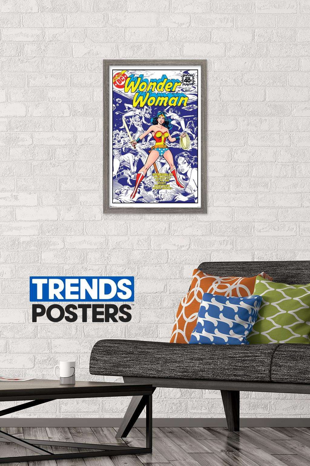 DC Comics - Wonder Woman - Cover Wall Poster, 14.725" x 22.375", Framed