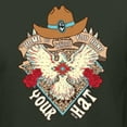 thumbnail image 6 of Wild Bobby Home Is Where You Hang Your Hat Country Eagle Pop Culture Men Tee, Forest Green, Large, 6 of 6