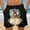 Black, variant on BRGZLK Mens Beach Shorts Summer Drawstring Waist Funny Cute Animal Expression Printing Summer Swim Trunks Novelty Beachwear Sports Vacation Shorts with Pockets