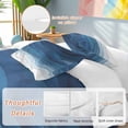 thumbnail image 3 of Navy Blue Ombre Bedding 3 Piece Duvet Cover Set Queen Size, Modern Moire Gradient Watercolor Soft Microfiber Comforter Cover with Zipper Closure & Pillowcases, Wrinkle & FadeResistant Quilt Cover, 3 of 9
