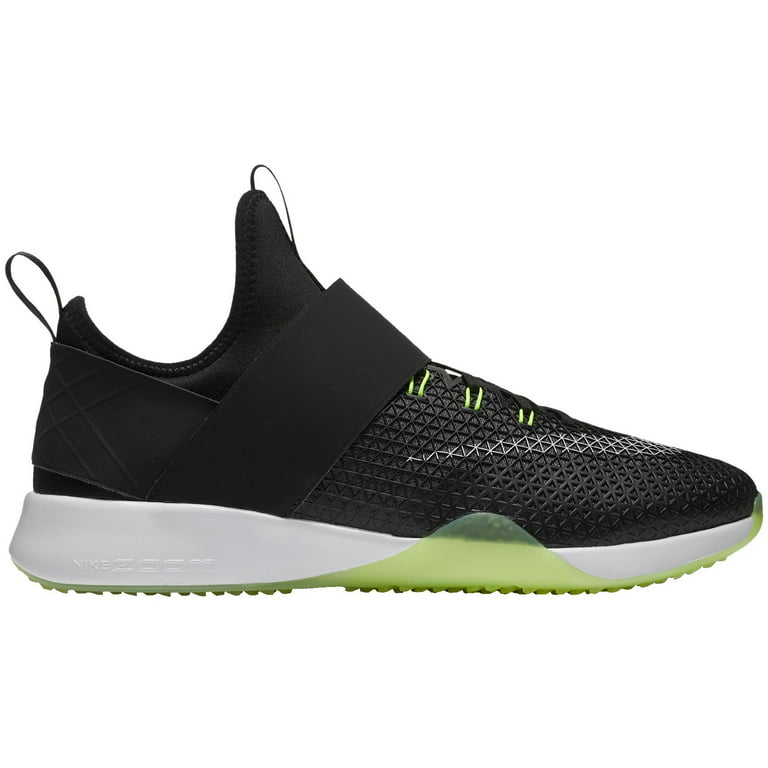 Nike Women's Air Zoom Strong Training Shoes (Black/White/Volt, 7.5) -