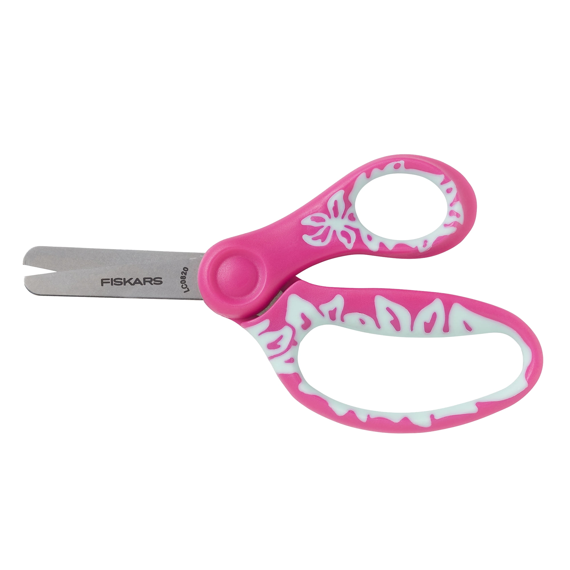 Soft Grip Handle Scissors - Black/Hot Pink - Set of 4 - Rapesco