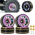 thumbnail image 3 of 1.1" Wheel Hubs Rims for 1/18 and 1/24 RC Cars Precision CNC Machining, Black Coating, Lightweight, 3 of 9