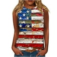 thumbnail image 2 of Tank for Women under $5 Independence Day Sleeveless Round Neck Casual T-shirt Multicolor XXXXL, 2 of 5