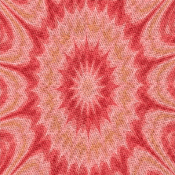Ahgly Company Indoor Square Patterned Ruby Red Area Rugs, 8' Square
