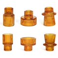 thumbnail image 4 of Candelabros de cristal cónicos para centros de mesa, decoración de bodas y fiestas C, 4 of 5