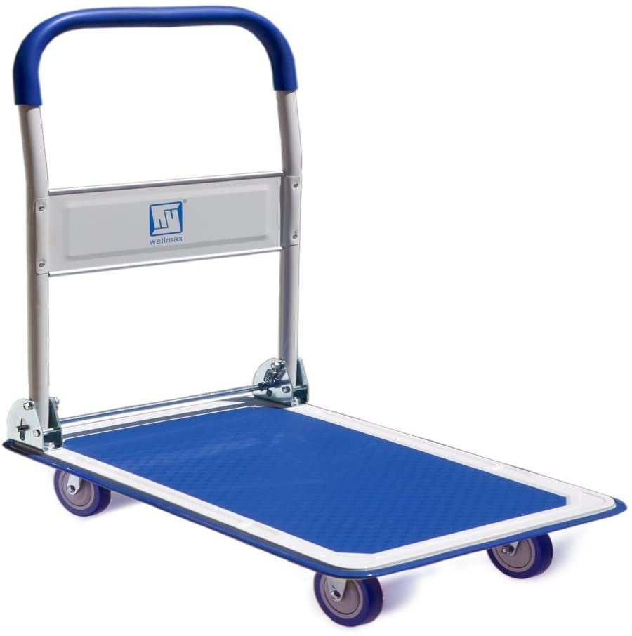 Push Cart Dolly by Wellmax, Moving Platform Hand Truck, Foldable for