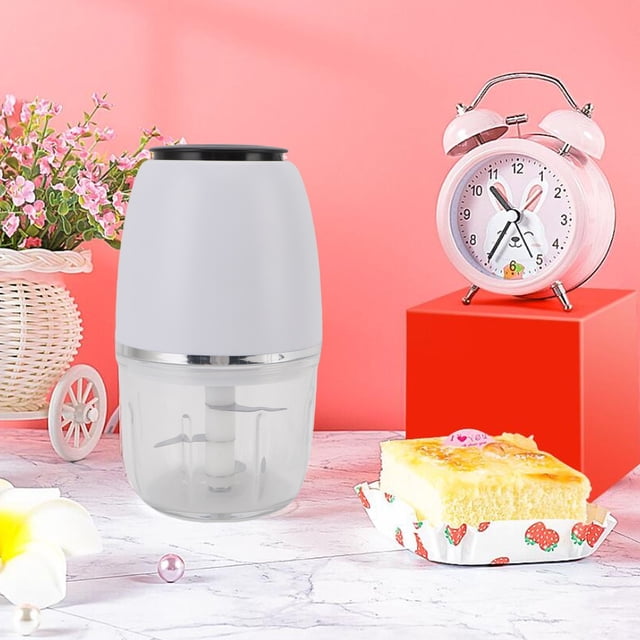 Vegetable Chopper Blender, Safe 200W Multi Purpose Efficient Electric Garlic Chopper Easy To Clean 300ML for Home