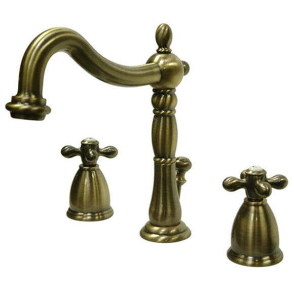 8 in. Widespread Bathroom Faucet Antique Brass