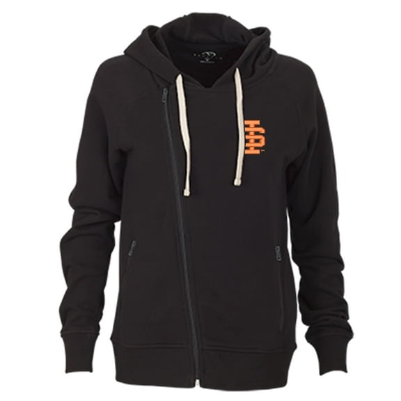 Women's Black Idaho State Bengals Fleece Moto Jacket