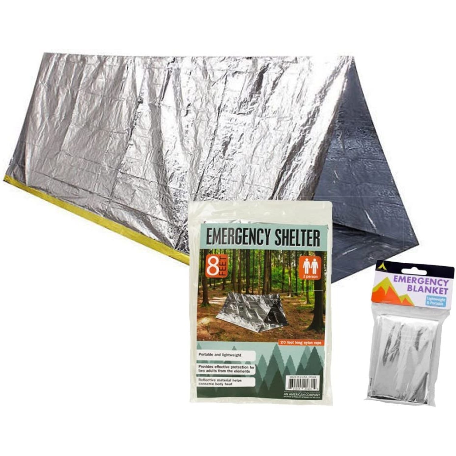Survival Shelter Emergency Pack with Space Blanket This Emergency