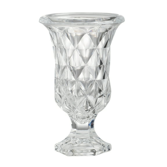A&B Home 10-inch Clear Diamond Pattern Vase