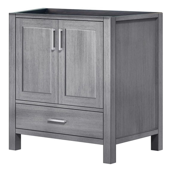 Pemberly Row Contemporary 30" Vanity Cabinet in Distressed Gray