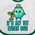 thumbnail image 4 of Inktastic My 1st Earth Day 2025 Boys or Girls Baby Bib, 4 of 4