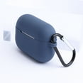 thumbnail image 3 of Silicone Headset Case Antidust Sticker Portable Earphone Case with Carabiner Replacement for Airpods, Dark Blue Workhe, 3 of 9