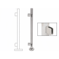thumbnail image 5 of CRL PS42LBS Brushed Stainless 42" Steel Square Glass Clamp 90 Degree Corner Post Railing Kit, 5 of 6
