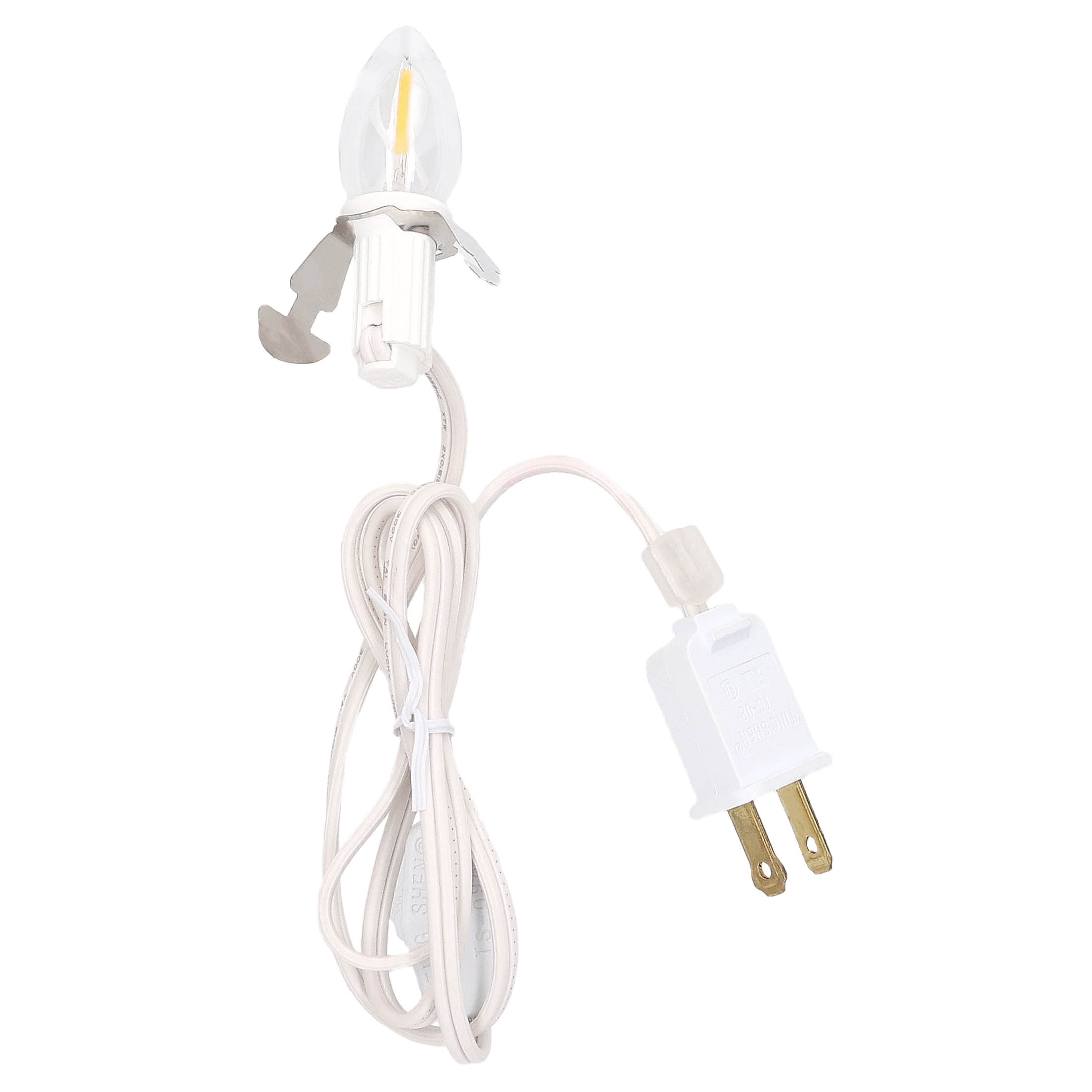 Indoor LED Christmas Bulb Light Cord, Warm White, 3', by Holiday Time