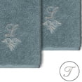 thumbnail image 2 of Authentic Hotel and Spa  100% Turkish Cotton Monica 2PC Embellished Washcloth Set Teal T, 2 of 3