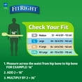 thumbnail image 4 of FitRight Adult Incontinence Briefs, Diapers with Tabs, Leak Stop Guards, Heavy Absorbency, Medium, 32in to 44in, 20 Count, 4 of 6