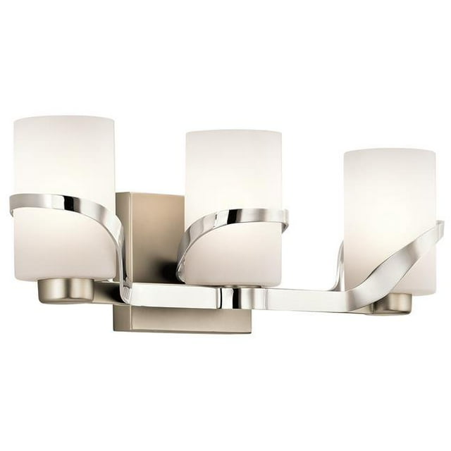 Kichler 45629PN Stelata 100W 3 Light Bath Light, Polished Nickel