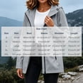 thumbnail image 3 of BRGZLK Long Rain Jacket for Women Zip Up Lightweight Waterproof Raincoat with Hood Outdoor Windbreaker Trench Coats with Pockets for Hiking Travel Gray XL, 3 of 8