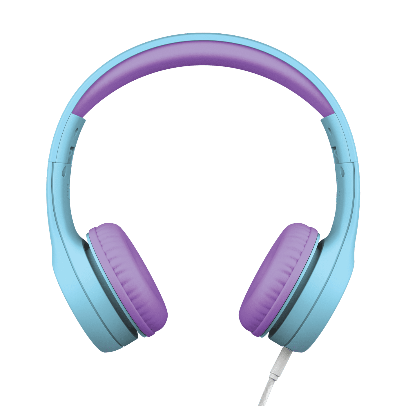 LilGadgets Connect+ Kids Wired Headphones with Microphone, Volume Limiting for Safe Listening, Adjustable Headband, Cushioned Earpads to ensure Comfort, For Kids, Toddlers, Boys & Girls, Blue/Purple