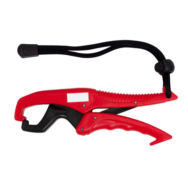 Plastic Clip Fish Clip Controller Fish Catcher Fish Lifter Fishing Gear with Slip Rope 25cm Red,1 x fish catcher,Red