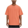 thumbnail image 1 of pstuiky camisetas de hombre, Camiseta deportiva y de fitness de color liso para hombre, con mangas cortas y cuello redondo. camisas casuales para hombre xl, 1 of 2