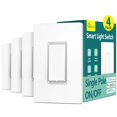 thumbnail image 1 of Interruptor de luz inteligente TREATLIFE funciona con Alexa, paquete de 4 unidades para Google Home, 1 of 9