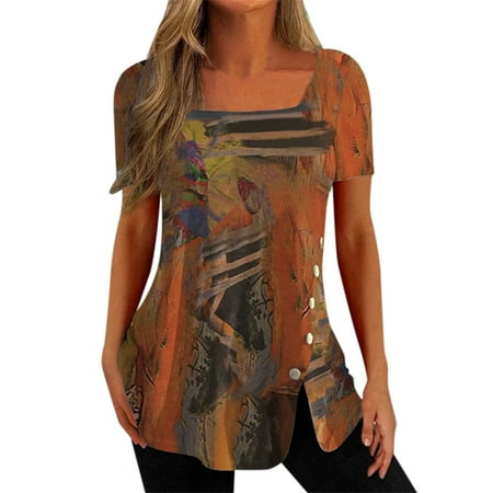 

gvdentm T Shirt Bra Fashion Womens Plus Size Tops Long Sleeve Shirts V Neck Tunic Floral/Aniaml Blouses