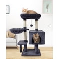 thumbnail image 2 of Cute Cat Tree Kitten Cat Tower for Indoor Cat Condo Sisal Scratching Posts with Jump Platform Cat Furniture Activity Center Play House Smokygrey, 2 of 6