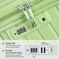 thumbnail image 6 of Zimtown 5 Piece Luggage Sets, PP Hardside Luggage Suitcase Set with Portable Travel Bag, Spinner Wheels and TSA Lock, Green, 6 of 8
