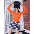 thumbnail image 5 of Arshiner 2 Packs Ribbed Knit Long Sleeve Shirts for Girls Soft Slim Fit Crewneck Casual Base Layer Tops Tees, 5 of 6