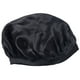 thumbnail image 1 of Sombrero de gorro de dormir de seda real para dormir de color liso Gorro para la pérdida del cabello para mujeres niñas (negro), 1 of 5