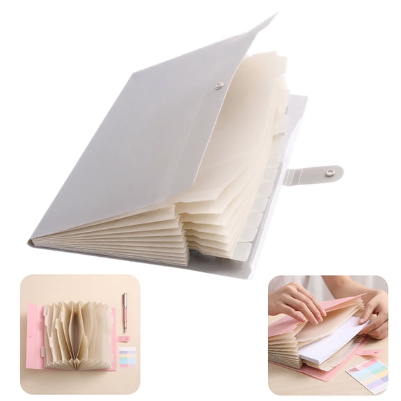 Bisitoy A4 Expanding File Folder 8 Pockets Accordion Document Organizer Portable Paper Storage Wallet for Office,Students, Teachers, Back to School Supplies