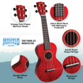 thumbnail image 3 of Hano Concert Ukulele w/Bag Trans Wine Red, 3 of 7