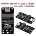 thumbnail image 2 of M.2 to Type-C SSD Enclosure Adapter M2 NVME HDD Enclosure Interposer Board JMS583 Chip 10Gbps Support 2230 2242 2260 SSD, 2 of 6