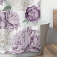 thumbnail image 3 of Sweet Jojo Designs Peony Floral Garden Lavender Purple and Ivory Girl Fabric Shower Curtain, 3 of 6
