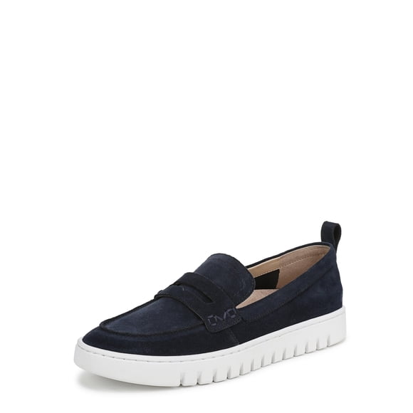 Zapatos Vionic Uptown Mocasín Azul Oscuro Gamuza Tacón 3 cm
