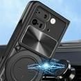 thumbnail image 3 of Case for Google Pixel 9 Pro Fold with Rotatable Kickstand, Military Grade Shockproof Protective Phone Case with Slide Camera Cover for Google Pixel 9 Pro Fold CQ Black, 3 of 9