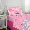 Barbie Kids Twin TieDye BedinaBag, Reversible Comforter and Sheets
