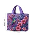 thumbnail image 3 of ZhangC Hummingbird Quilted Tote Bag for Women, 15.8x16.9 Inch Large Capacity Printed Shoulder Handbag, Lightweight Shopping Travel Purse with Inner Pocket, 3 of 6