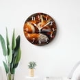 thumbnail image 4 of 16 Inch Wall Clock Battery Operated Silent Clock Decorative for Office, Kitchen, Outdoor, Living Room，Cute Red Fox Sleeping in The forest Creative, 4 of 4